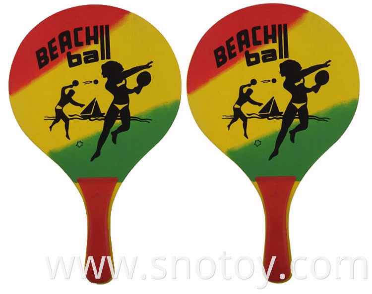 Custom-made good value plastic beach racket for outdoor game